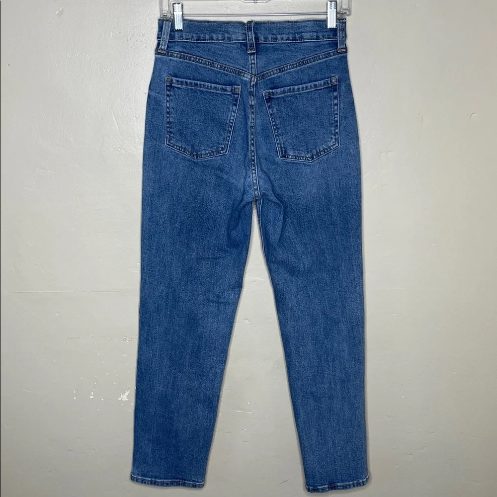 OLD NAVY Blue Jeans Extra High Rise SKY HIGH STRAIGHT Secret Smooth Pockets 2